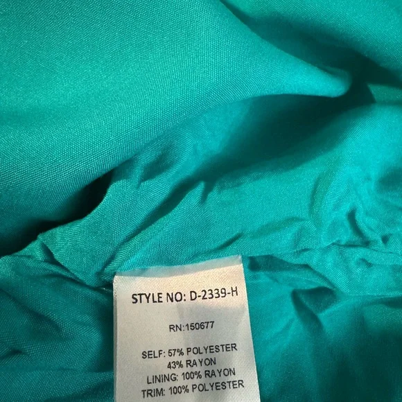 Chic Teal Long Sleeve Maxi Dress - Picture 14 of 15